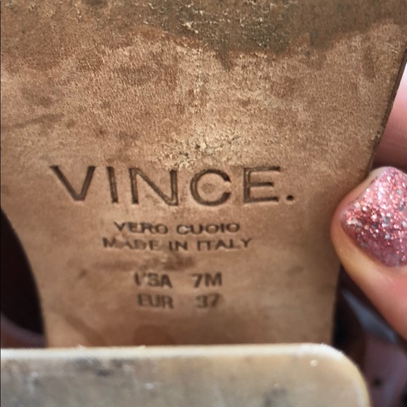 • Vince • Haley Wooden Block Heel Sandals Brown - Picture 6 of 8